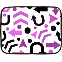 Magenta Direction Pattern Fleece Blanket (mini) by Valentinaart