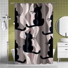 Elegant Cats Shower Curtain 48  X 72  (small)  by Valentinaart