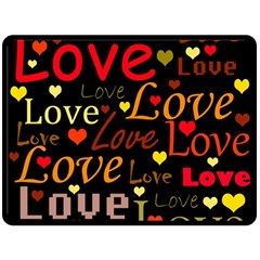 Love Pattern 3 Fleece Blanket (large)  by Valentinaart