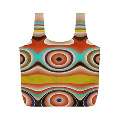 Oval Circle Patterns Full Print Recycle Bags (m) 