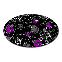 Purple Mind Oval Magnet