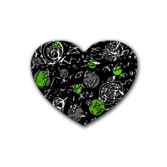 Green Mind Heart Coaster (4 Pack)  by Valentinaart