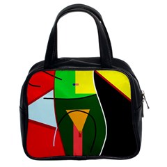 Abstract Lady Classic Handbags (2 Sides)