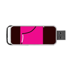 Pink Square  Portable Usb Flash (one Side)