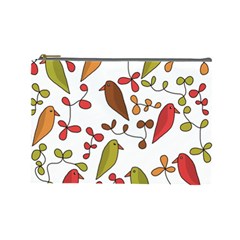 Birds And Flowers 3 Cosmetic Bag (large) 