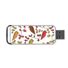 Birds And Flowers 3 Portable Usb Flash (two Sides)