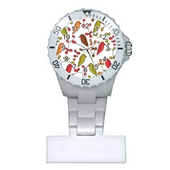 Birds And Flowers 3 Plastic Nurses Watch