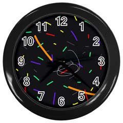 Colorful Beauty Wall Clocks (black)