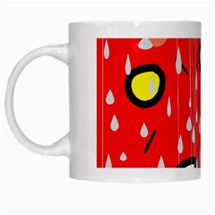 Rainy Day - Red White Mugs by Moma