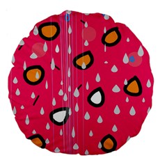 Rainy Day - Pink Large 18  Premium Flano Round Cushions