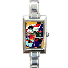 Fly, Fly Rectangle Italian Charm Watch