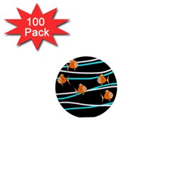 Five Orange Fish 1  Mini Magnets (100 Pack) 