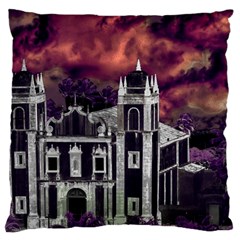 Fantasy Tropical Cityscape Aerial View Large Cushion Case (two Sides) by dflcprints