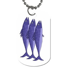 Mackerel  - Purple Dog Tag (one Side)