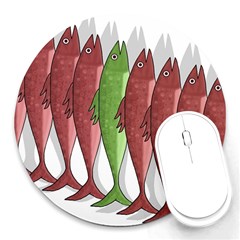 Mackerel Military 2 Round Mousepads