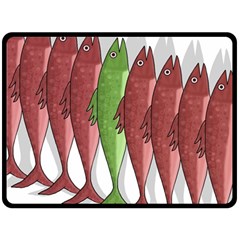 Mackerel Military 2 Fleece Blanket (large)  by Valentinaart