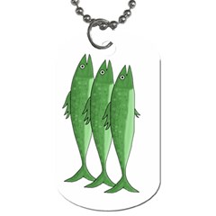 Mackerel - Green Dog Tag (two Sides) by Valentinaart