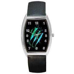 Green Fish Barrel Style Metal Watch