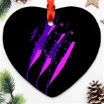 Purple fish Heart Ornament (2 Sides) Front