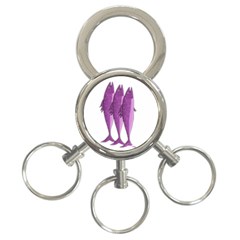 Mackerel - Magenta 3-ring Key Chains