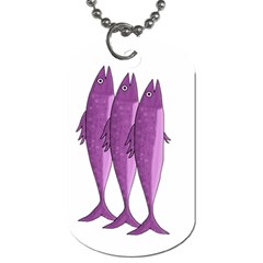 Mackerel - Magenta Dog Tag (one Side)