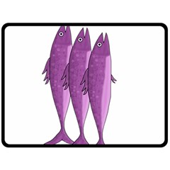 Mackerel - Magenta Double Sided Fleece Blanket (large) 