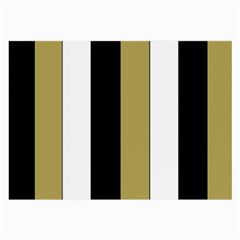 Black Brown Gold White Stripes Elegant Festive Stripe Pattern Large Glasses Cloth