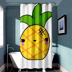 Kawaii Pineapple Shower Curtain 36  X 72  (stall) 