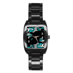 Cyan Creativity Stainless Steel Barrel Watch