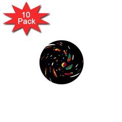 Colorful Twist 1  Mini Magnet (10 Pack) 