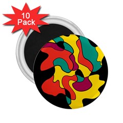 Colorful Spot 2 25  Magnets (10 Pack) 