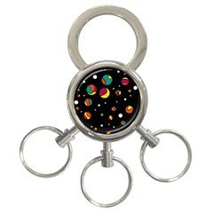 Colorful Dots 3-ring Key Chains