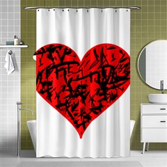 Valentine Hart Shower Curtain 48  X 72  (small) 