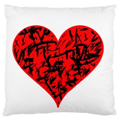 Valentine Hart Large Cushion Case (one Side) by Valentinaart