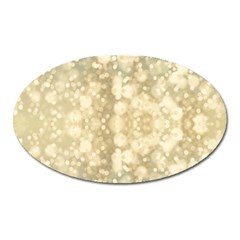 Light Circles, Brown Yellow Color Oval Magnet