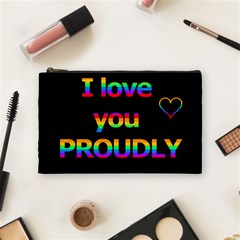 I Love You Proudly Cosmetic Bag (medium) 