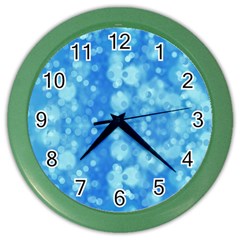 Light Circles, Dark And Light Blue Color Color Wall Clocks