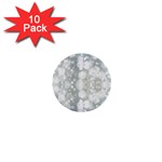 Light Circles, blue gray white colors 1  Mini Buttons (10 pack)  Front