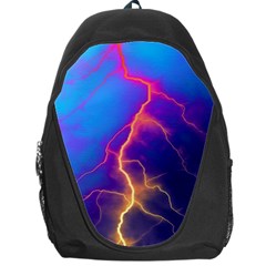 Lightning Colors, Blue Sky, Pink Orange Yellow Backpack Bag by picsaspassion