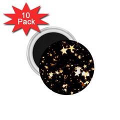 Golden Stars In The Sky 1 75  Magnets (10 Pack) 