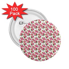 Gorgeous Pink Flower Pattern 2 25  Buttons (100 Pack)  by Brittlevirginclothing