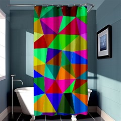 Colorful Triangles, Oil Painting Art Shower Curtain 36  X 72  (stall) 