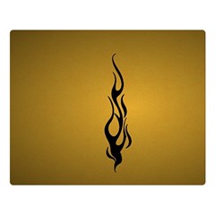 Flame Black, Golden Background Double Sided Flano Blanket (large) 