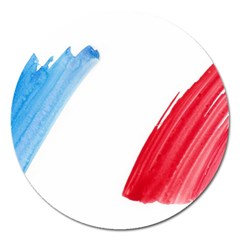 Tricolor Banner France Magnet 5  (round)