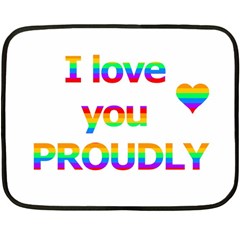 Proudly Love Double Sided Fleece Blanket (mini) 