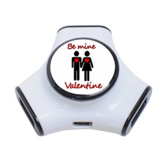 Be Mine Valentine 3-port Usb Hub