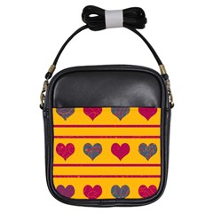 Decorative Harts Pattern Girls Sling Bags