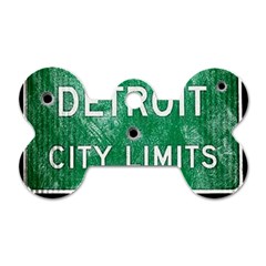 Detroit City Limits Dog Tag Bone (one Side)