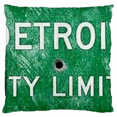 Detroit City Limits Large Cushion Case (one Side) by DetroitCityLimits