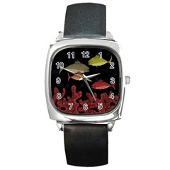 Corals Square Metal Watch by Valentinaart